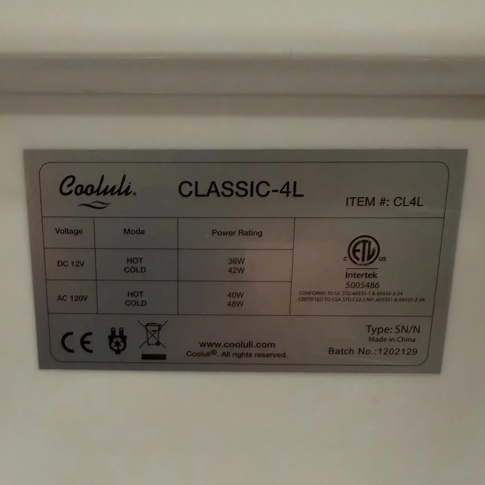 Cooluli White Mini Fridge for Car, Office, Dorm, Desk, Like New - Picture 6 of 11